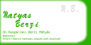 matyas berzi business card